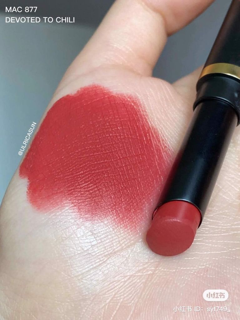 MAC - Son Mac Powder Kiss Velvet Blur Slim Stick #877 Devoted To Chili - Ko Tđ