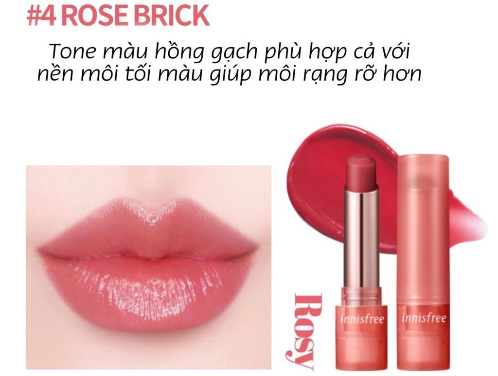 Son Dưỡng Innisfree Dewey Tint Lip Balm #Rose Brick