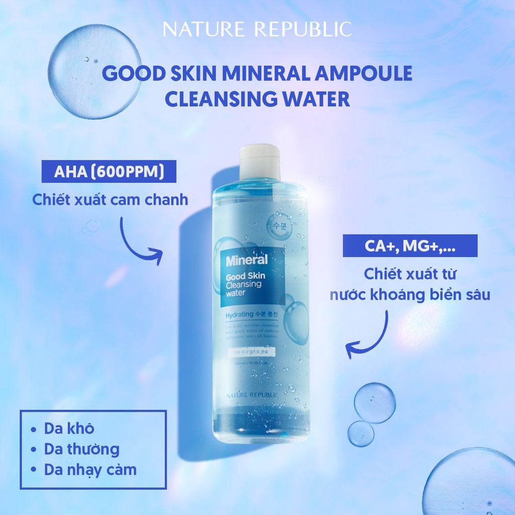 Nước tẩy trang Good Skin Mineral Ampoule Cleansing Water 500ml