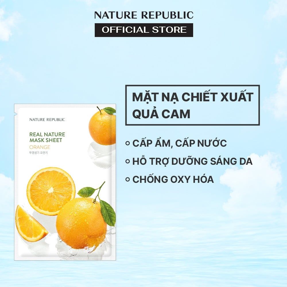 Mặt Nạ Nature Republic Real Nature Mask Sheet #Orange