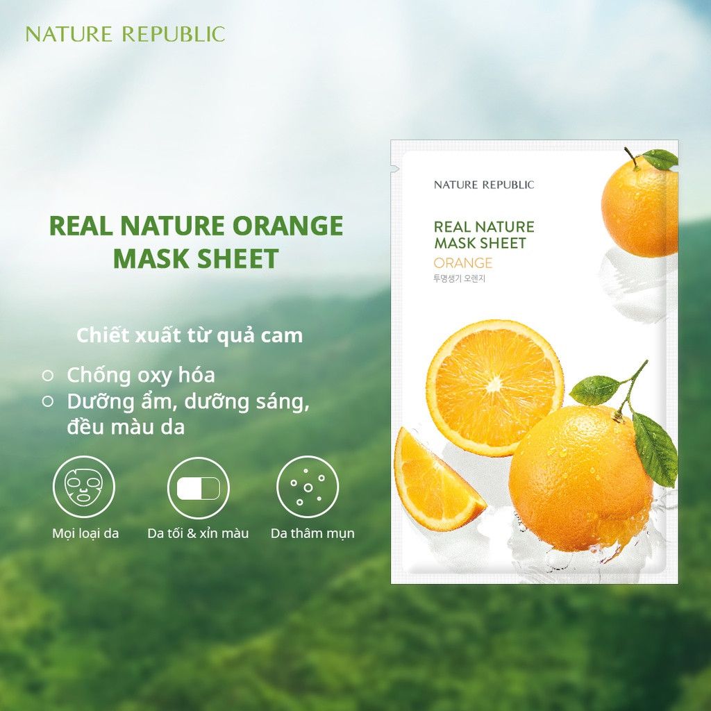 Mặt Nạ Nature Republic Real Nature Mask Sheet #Orange