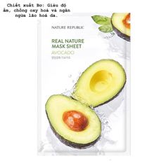Mặt Nạ Nature Republic Real Nature Mask Sheet #Avocado