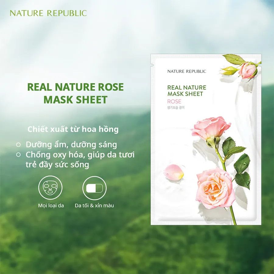 Mặt Nạ Nature Republic Real Nature Mask Sheet #Rose