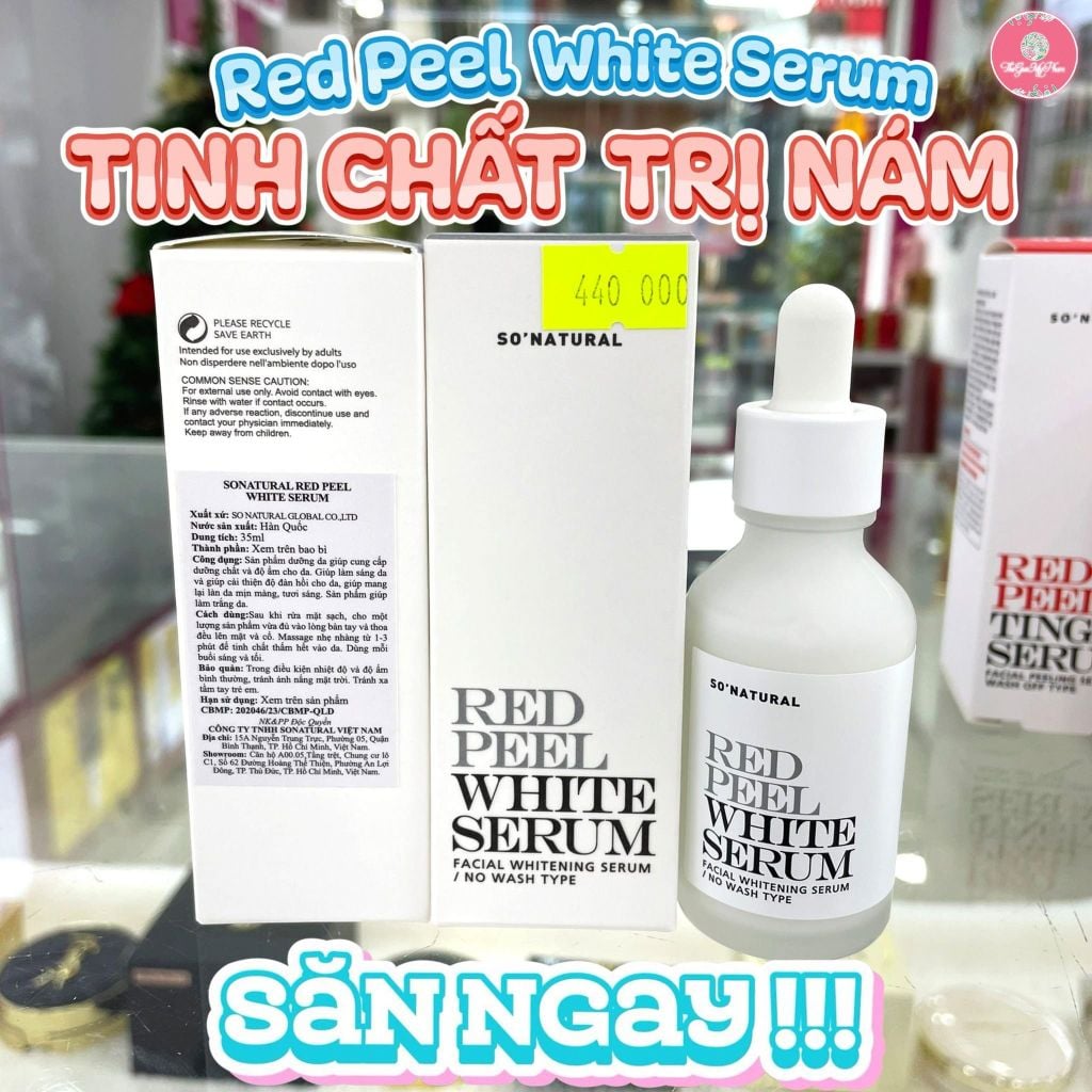 Tinh Chất Dưỡng Trắng Làm Đều Màu Da So Natural Red Peel White Serum 35ml