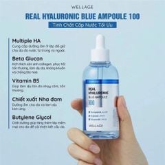 Tinh Chất Siêu Cấp Nước Wellage Real Hyaluronic Blue Ampoule 75ml