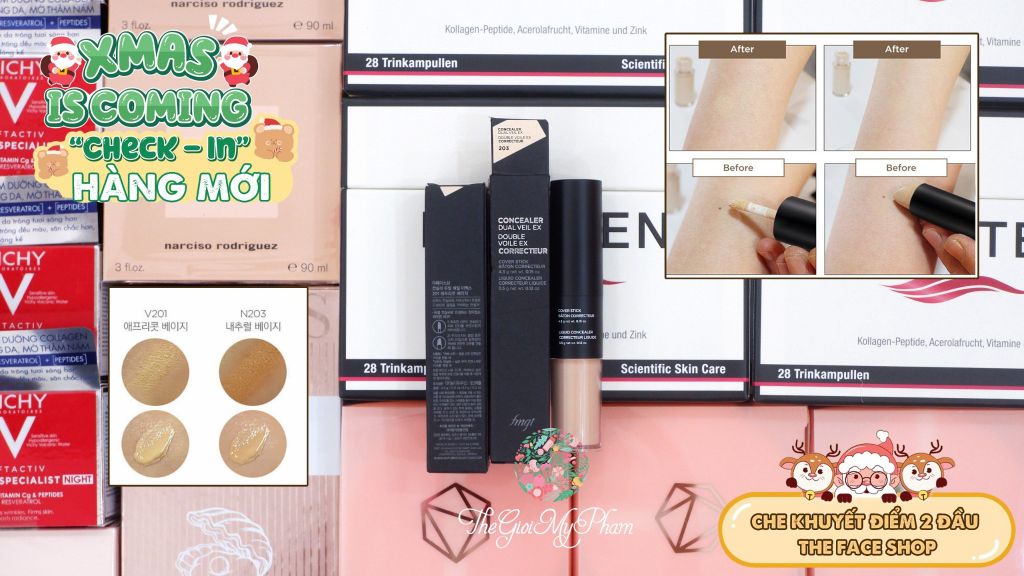 Che khuyết điểm 2 đầu TheFaceShop #V203 (Mẫu mới)