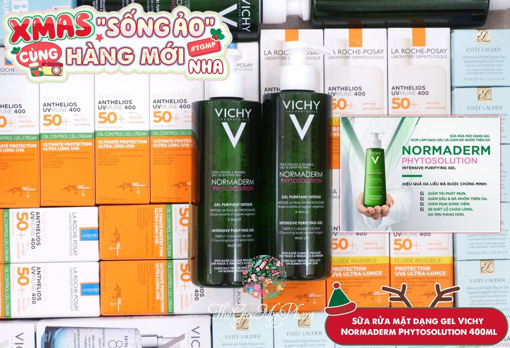 Sữa Rửa Mặt Vichy Dạng Gel Làm Sạch Sâu & Giảm Nhờn 400ml
