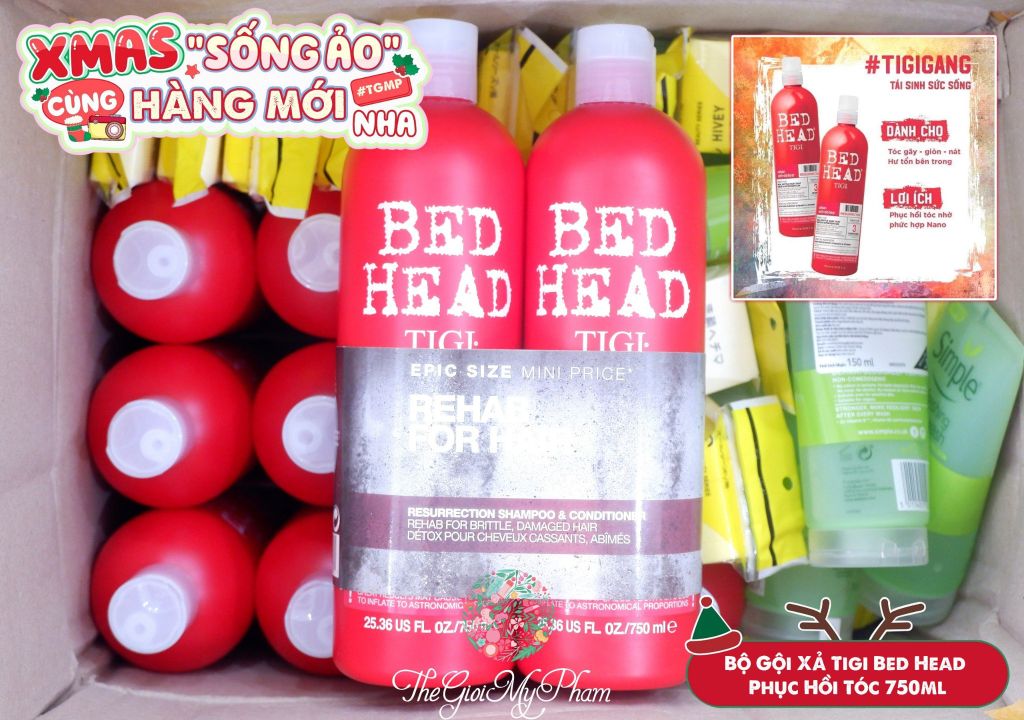 Set Dầu Gội+Xã TIGI Bed Head Đỏ (750ml+750ml)