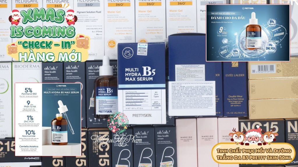 Tinh Chất Phục Hồi Cho Da Dầu PrettySkin Multi Hydra B5 Max Serum 50ml