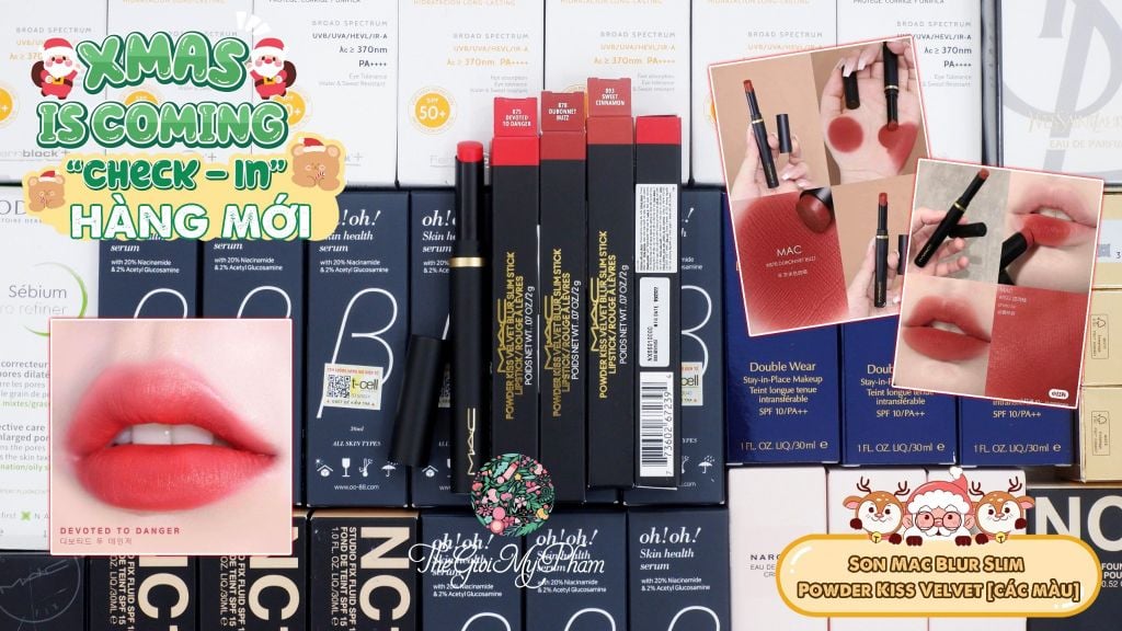 MAC - Son Mac Powder Kiss Velvet Blur Slim Stick #878 Dubonnet Buzz - Ko Tđ