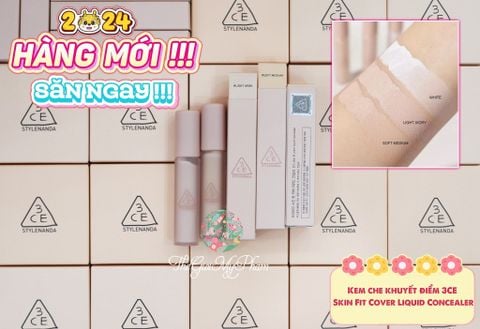 Kem Che Khuyết Điểm 3CE Skin Fit Cover Liquid Concealer #Light