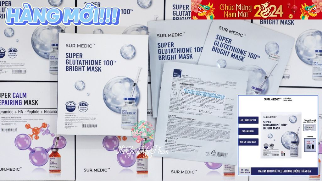 Sur.Medic - Nạ Super Glutathione 100 BrightMask