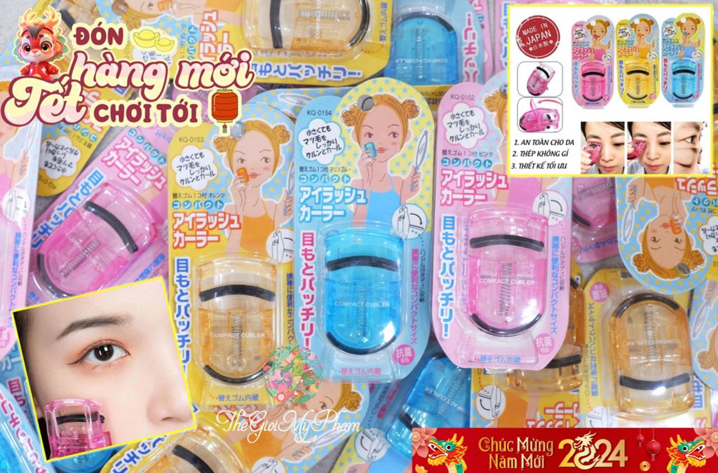 Bấm mi Nhật Compact Curler #Vàng