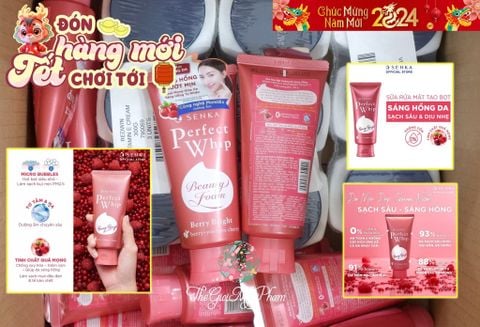 Sữa Rửa Mặt Senka Perfect Whip Berry Bright