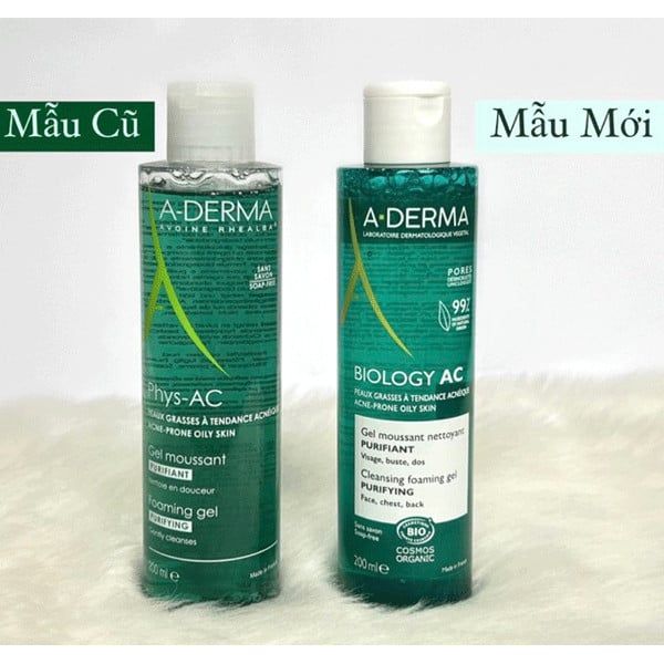 Sữa Rửa Mặt A-Derma Biology AC Cleansing Foaming Gel Purifying Organic 400ml