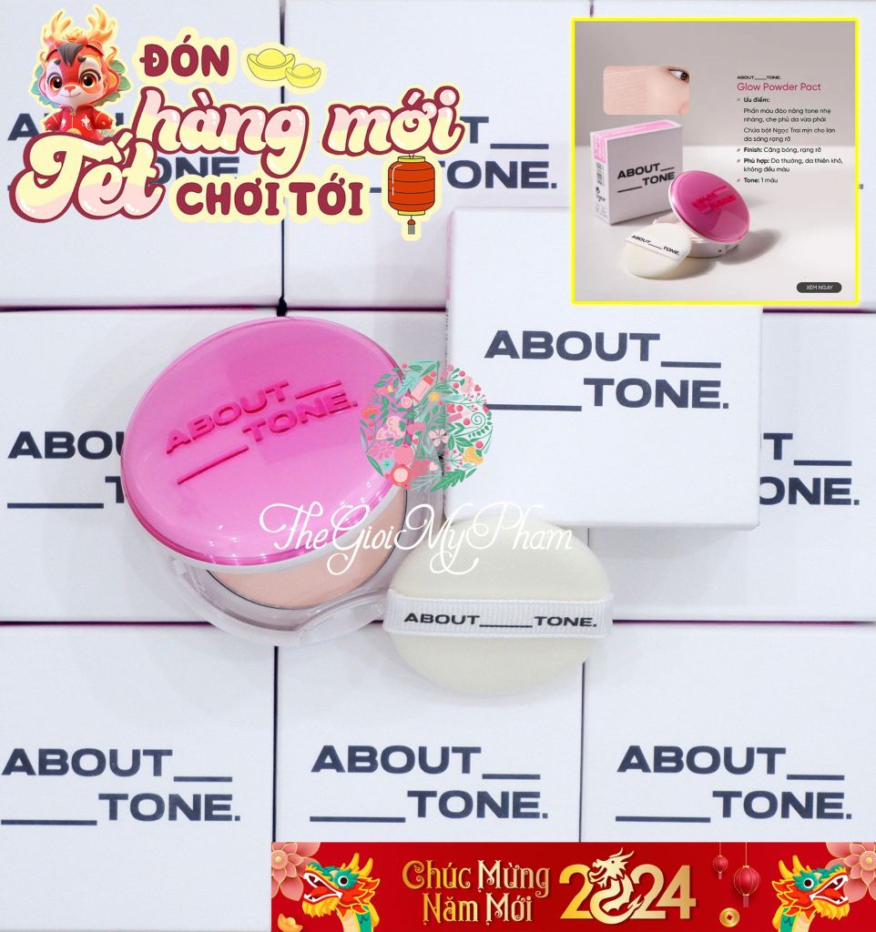 Phấn Phủ Dạng Nén About Tone Glow Effect #Glow