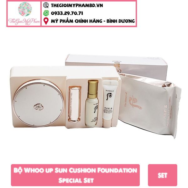 Set Whoo Radiant White Tone Up Sun Cushion Special Set (Kèm 1 Lõi + Sample)