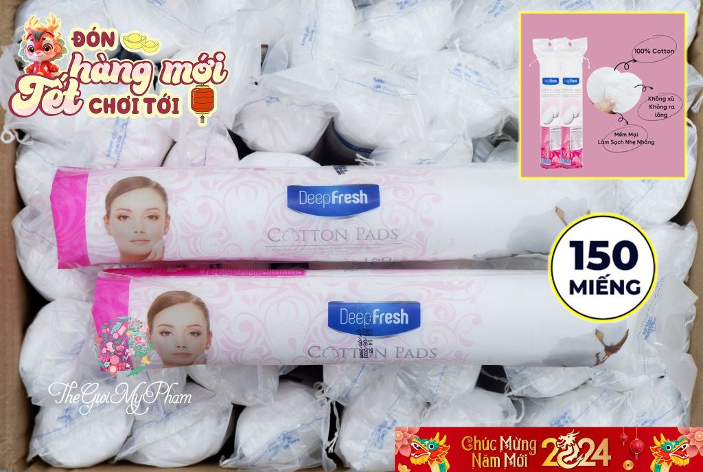 Bông tẩy trang Deep Fresh 150pcs