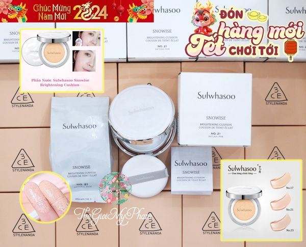Cushion Sulwhasoo Snowise Brightening 21 Kèm Lõi (Ko Tđ)