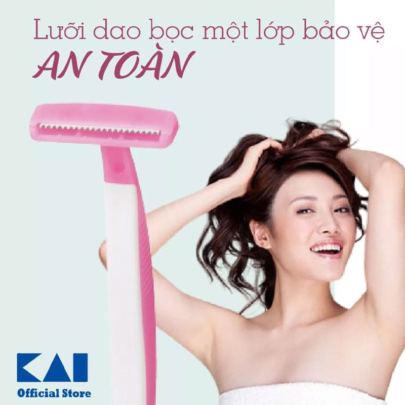 Dao Cạo Cho Nữ KAI Dành Cho Cơ Thể Cán Chữ T (3 Cây)