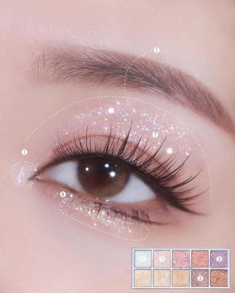 Phấn Mắt 10 Ô Rom&nd Better Than Palette #00 Light &Glitter Garden