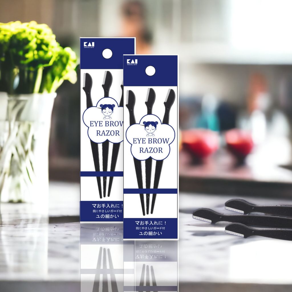 Dao Cạo Chân Mày KAI Groom Eyebrow Razor (Vỉ 3 cây)