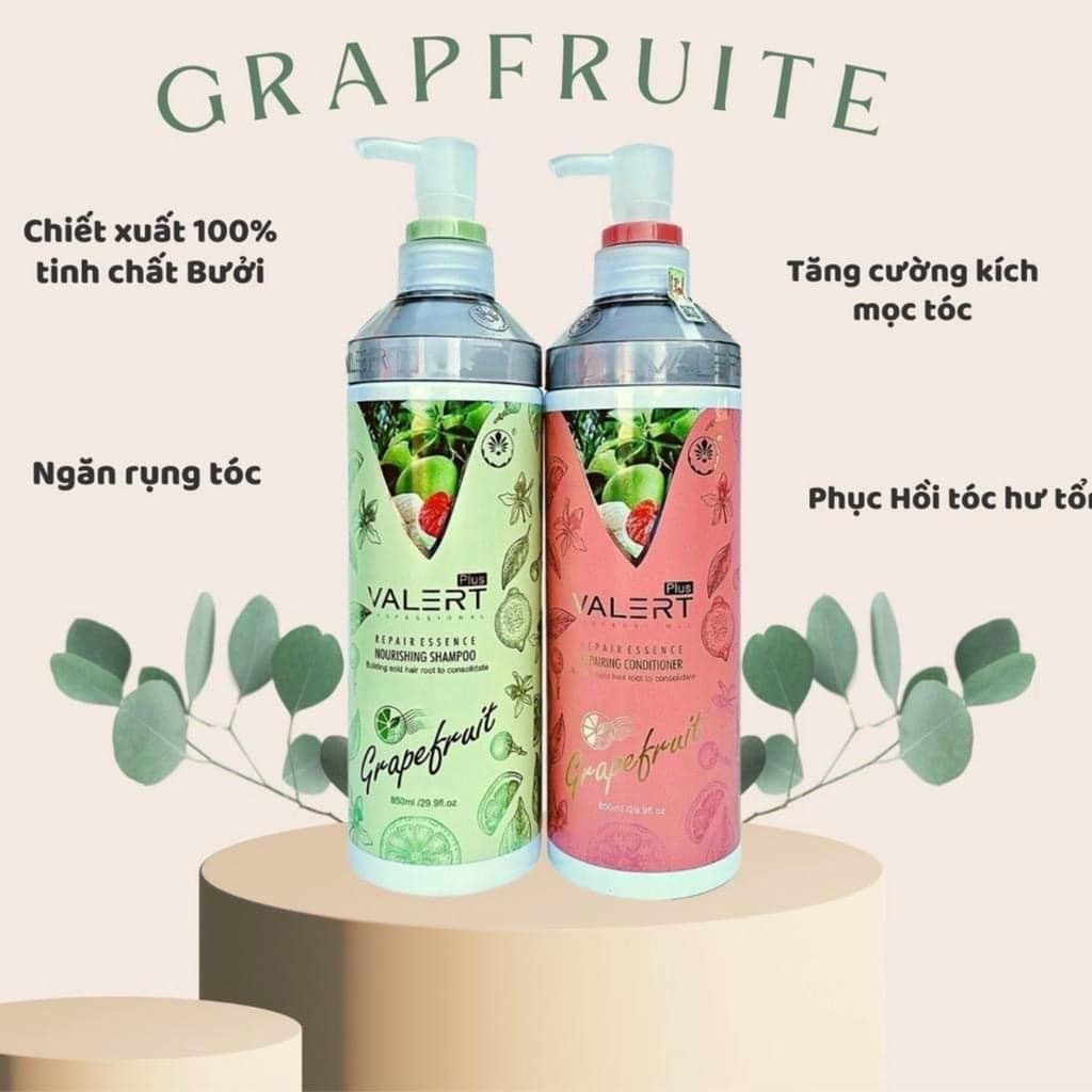 Cặp Dầu Gội+Xả Bưởi Cao Cấp GRAPEFRUIT VALER (850ml x2)