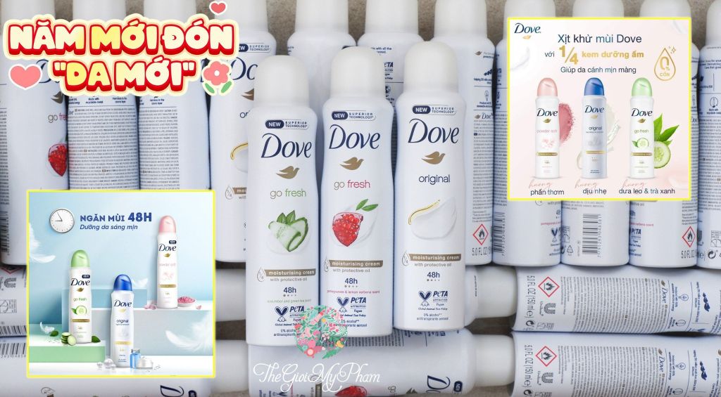 Xịt Khử Mùi Dove 48h #Original