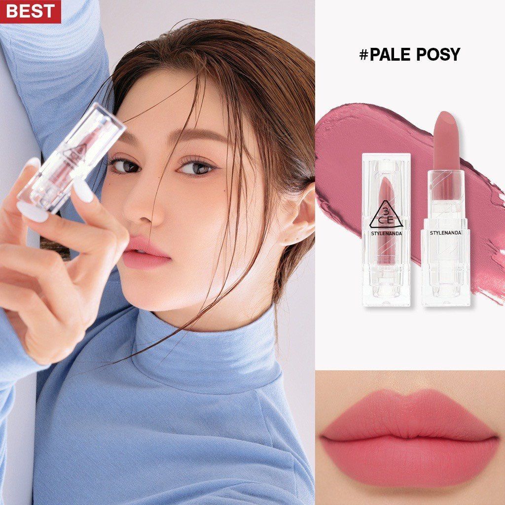 3CE - Soft Matte Lipstick #Pale Posy