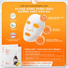 Mặt Nạ Neogen Serum X3 Dưỡng Trắng Mờ Thâm Neogen Real Vita C Mask 22%