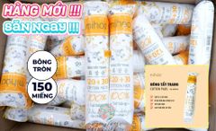 Bông Tẩy Trang Mihoo Bông Tròn Túi 150 Miếng