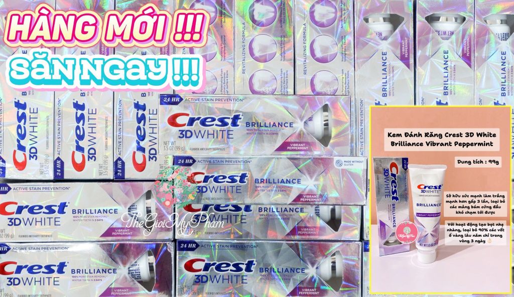 Crest 3D White - KĐR Brilliance #Vibrant Peppermint 99g