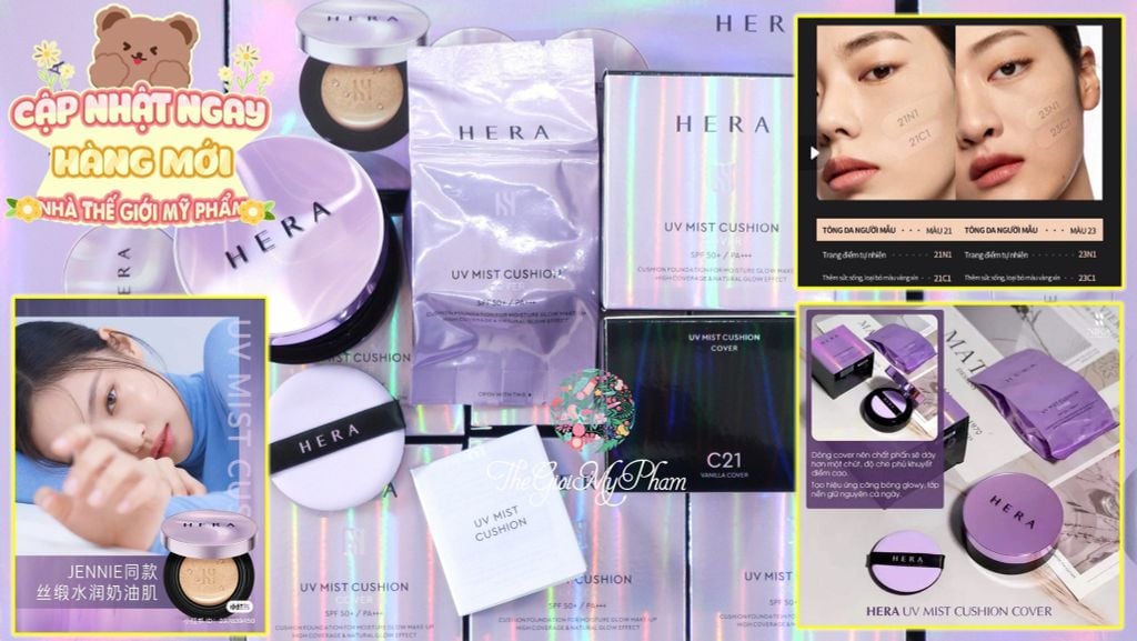 Cushion Hera UV Mist Cover C21 Kèm Lõi (Ko tđ)