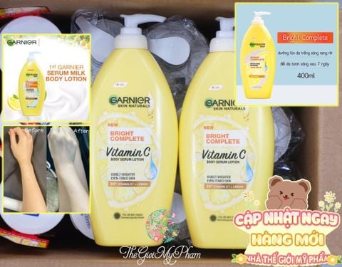 Sữa Dưỡng Thể Trắng Da Garnier Bright Complete Vitamin C Body Serum Lotion 400ml