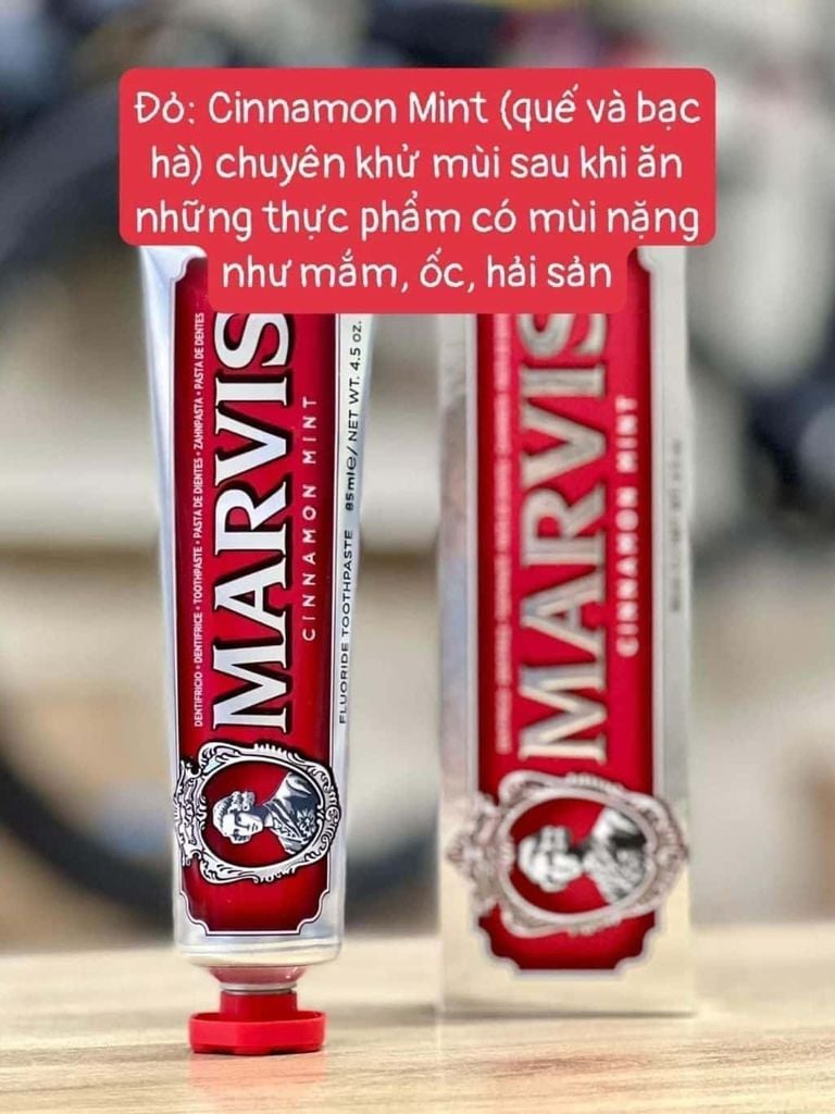 Kem Đánh Răng MARVIS Cinnamon Mint Màu Đỏ 85ml