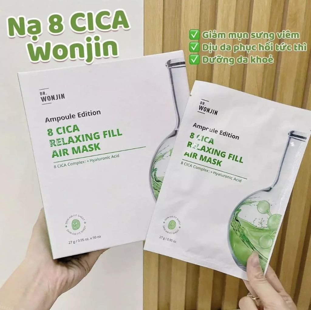 Mặt Nạ Wonjin Ampoule #Cica (Xanh)