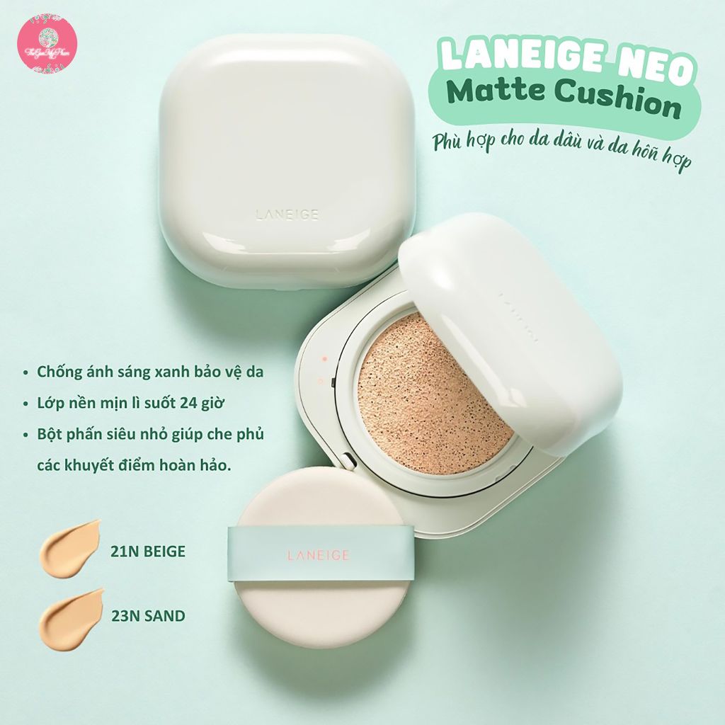 Laneige - NEO Cushion Matte #23N1 Sand (Kèm 1 lõi) Ko tđ