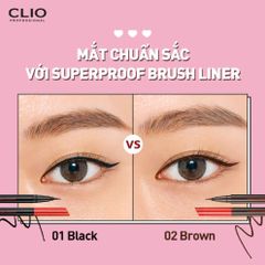 Bút Kẻ Mắt Clio Superproof Brush Liner Kill Black #01 Black