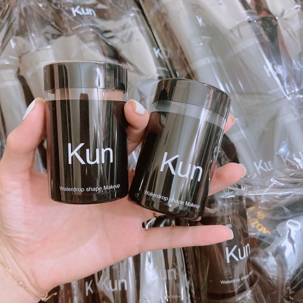 Bông Mút Tán Kem Nền KUN Đen ( 1 Lớn + 2 Nhỏ)