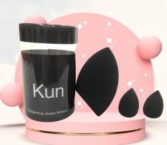 Bông Mút Tán Kem Nền KUN Đen ( 1 Lớn + 2 Nhỏ)