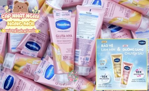 Vaseline - Gluta-Hyal 330ml #Dewy Radiance (Hồng)