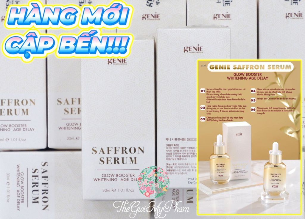 Serum Nhụy Hoa Nghệ Tây Genie 30ml (Ko Tđ)