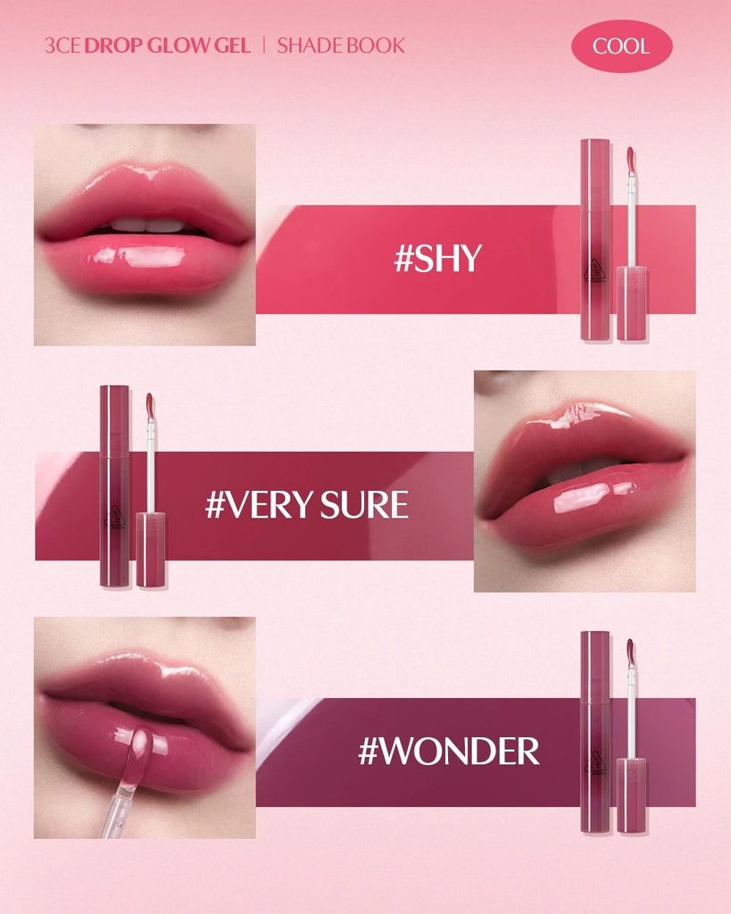 Son Bóng 3CE Drop Glow Gel #Very Sure