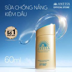 Sữa Chống Nắng Anessa Dưỡng Da Kiềm Dầu 60ml #Vàng (Mẫu 2024 có hộp)