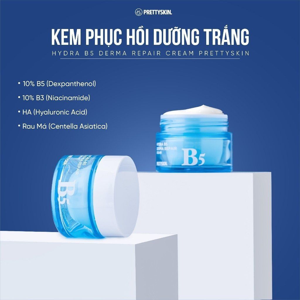 Kem Dưỡng Phục Hồi Prettyskin Hydra B5 Derma Repair 52ml