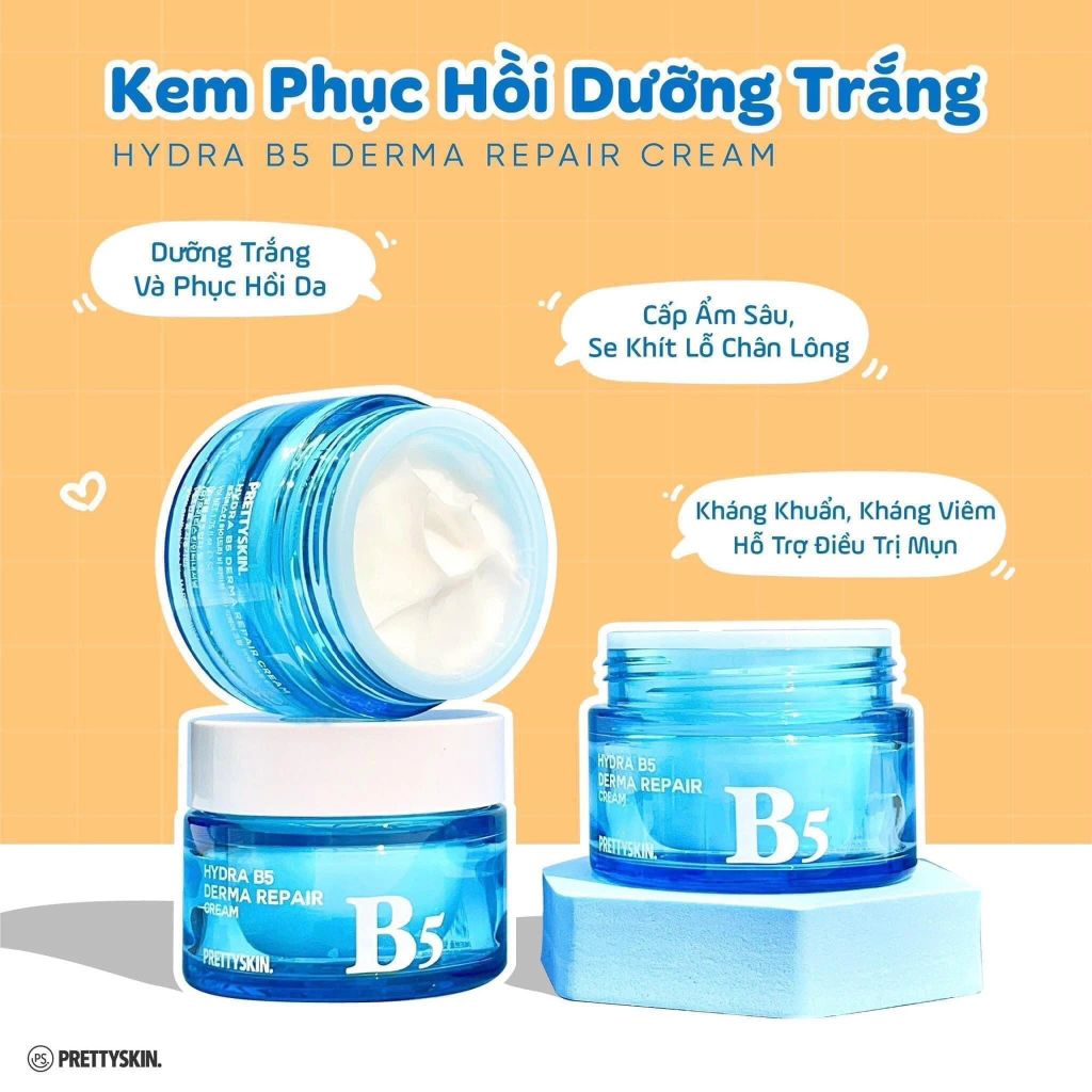 Kem Dưỡng Phục Hồi Prettyskin Hydra B5 Derma Repair 52ml