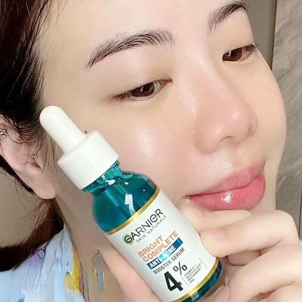 Serum Garnier Giảm Mụn Mờ Thâm Cho Da Dầu, Mụn 30ml