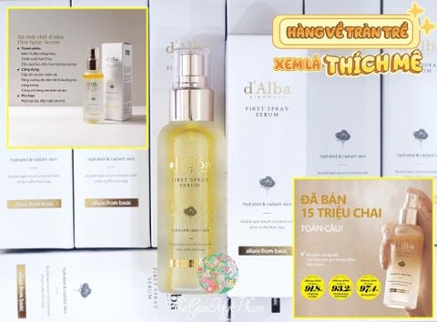 Xịt Khoáng Cấp ẩm Căng Bóng Da D'alba White Truffle First Spray Serum 100ml