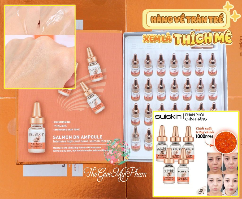 Tinh Chất Suiskin Dưỡng Da Tế Bào Gốc Trứng Cá Hồi 2mlx28