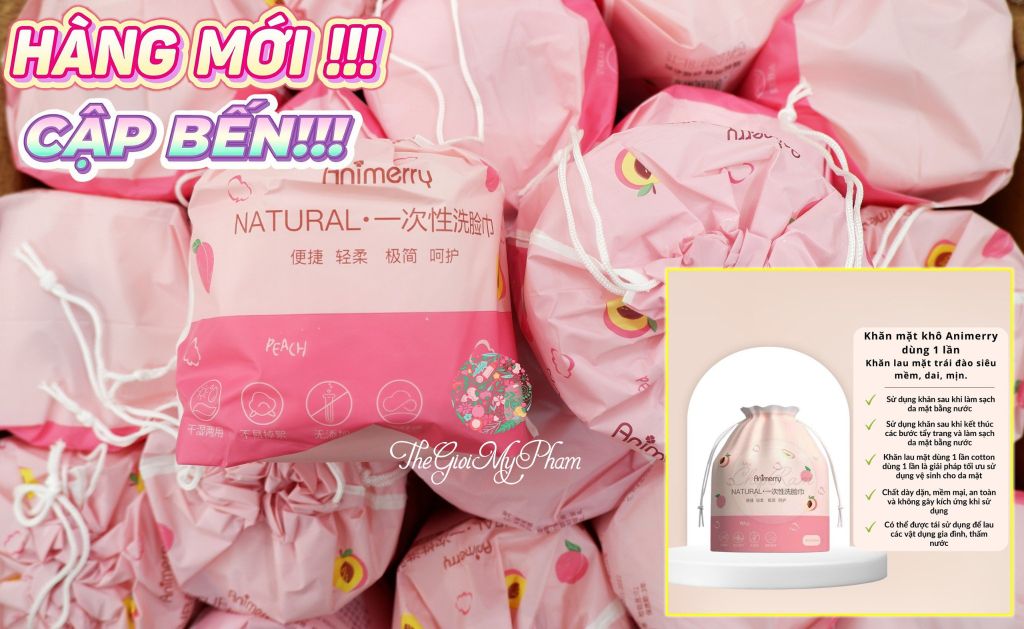Khăn Lau Mặt Khô Dùng Một Lần Animerry ( 40 khăn/cuộn)